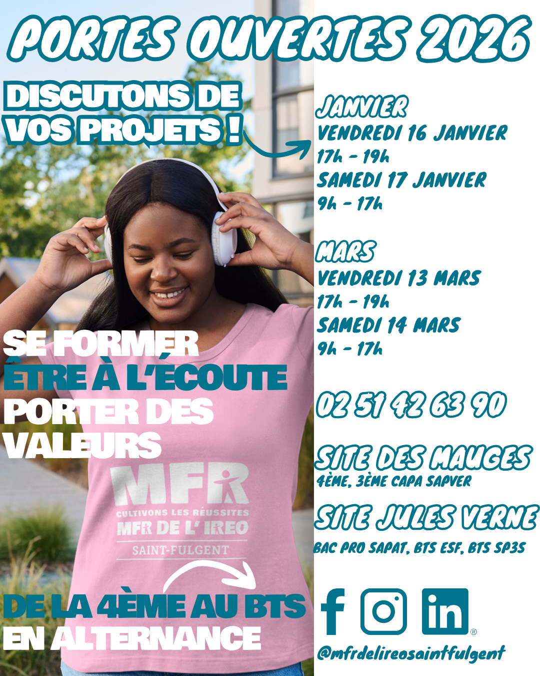 Portes Ouvertes BTS ESF et SP3S 6 décembre 2025